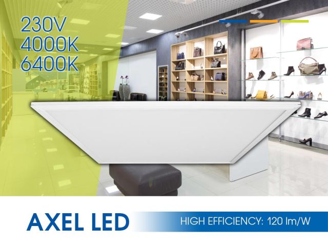 New panels 120 lm/W - AXEL LED PREMIUM