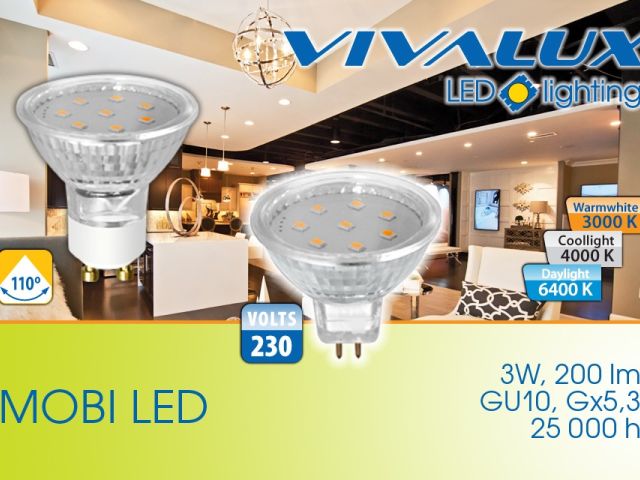 New series 3W directional LED lamps MOBI LED VIVALUX