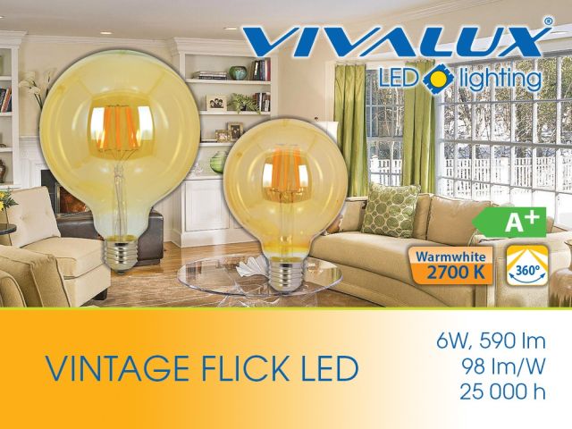 Винтидж филамент лампи FLICK VINTAGE LED