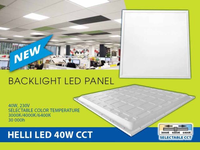 New type LED panel HELLI LED 40W CL for better quality and economical lighting
