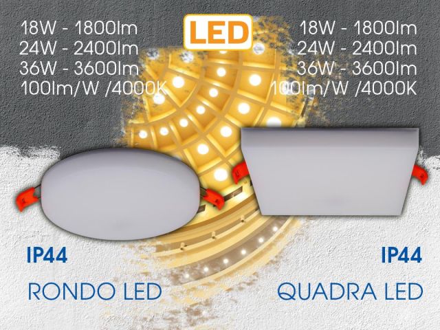 High performance LED panels – RONDO LED and QUADRA LED