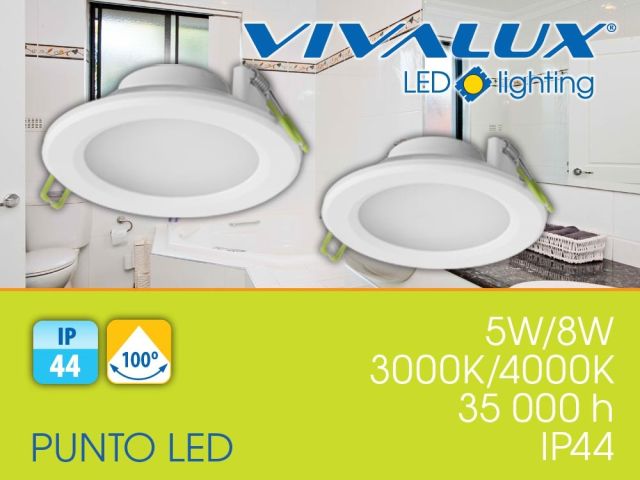 Waterproof LED downlights with a degree of protection IP44 - PUNTO LED 5W, 8W