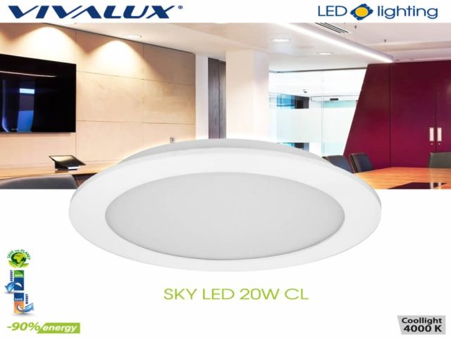 LED downlight SKY LED 20W 1800 lm – stylish and energy efficient solution