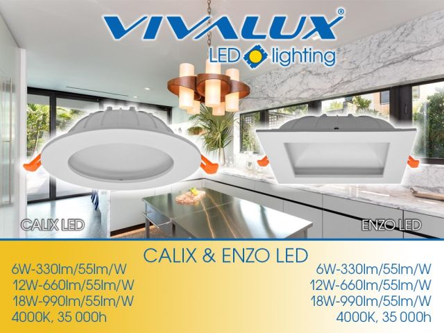 LED downlights with indirect light CALIX LED and ENZO LED