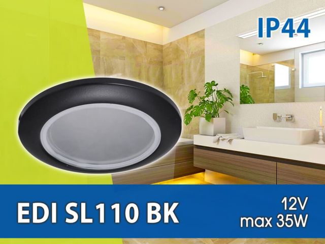 The waterproof bathroom downlights EDI are now also available in black