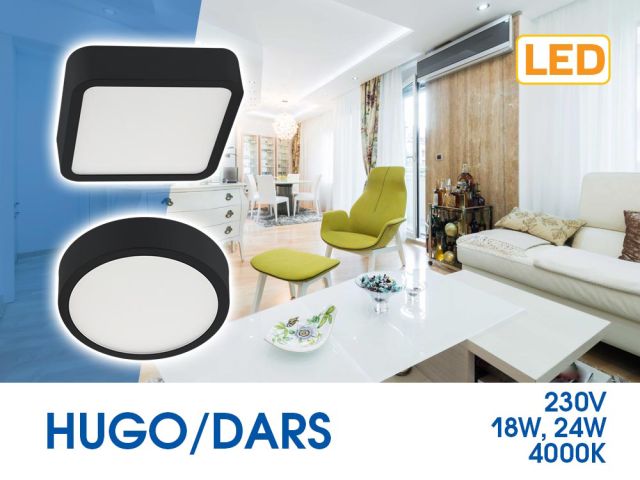 Classic in black with DARS LED and HUGO LED