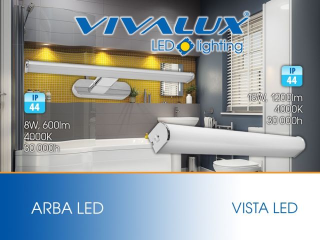 New! LED bathroom fixtures ARBA LED and VISTA LED