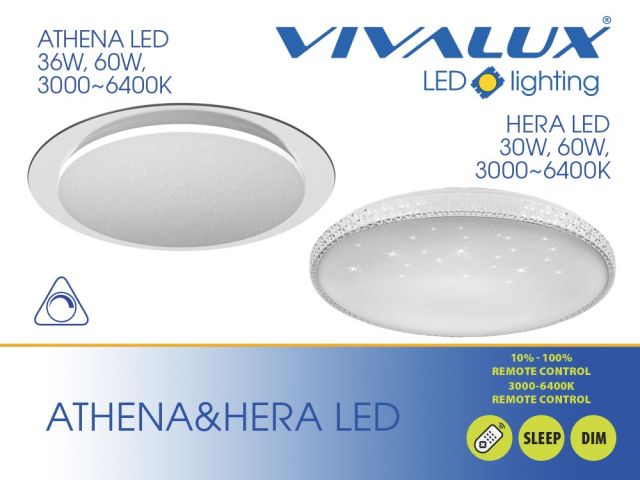 Мултифункционални плафониери ATHENA LED и HERA LED