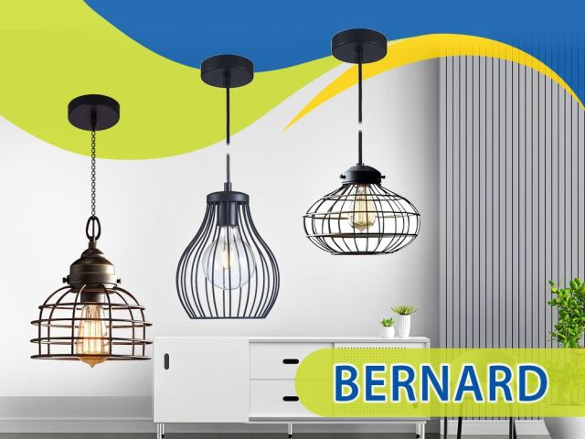 Decorative suspensions in industrial style BERNARD