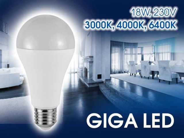 More powerful and efficient LED lamps GIGA LED