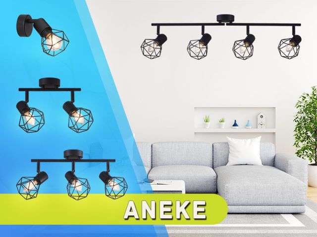 ANEKE series in black – spotlights that stand out