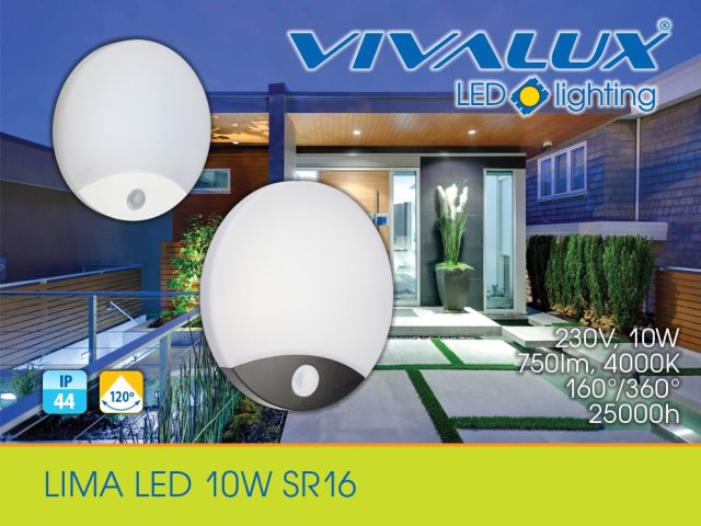 LED lighting fixture motion sensor LIMA LED 10W SR16