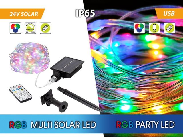 Festive mood with RGB LED strips PARTY LED and MULTI SOLAR LED