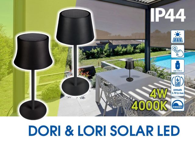 Table solar LED lamps LORI and DORI SOLAR LED