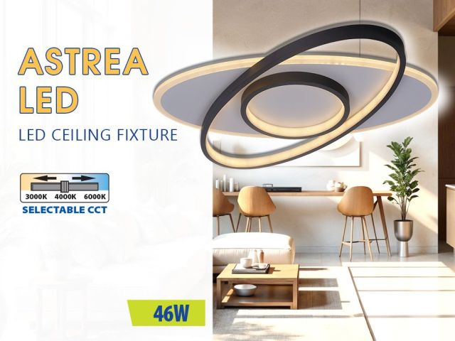 Stylish and contemporary – the new ASTREA LED ceiling light