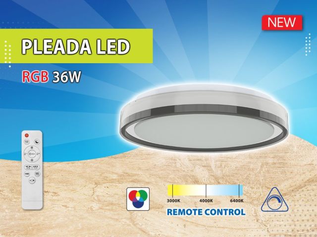 Lighting in color with ceiling lights PLEADA LED RGB