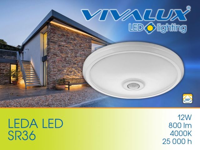 LED плафониера със сензор за движение и датчици за контрол на осветлението