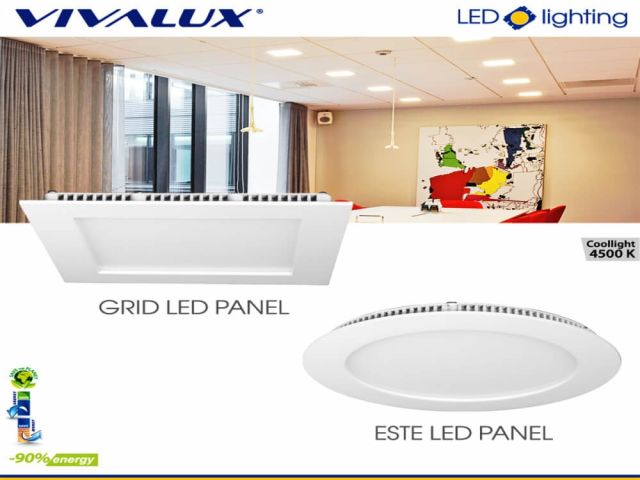 ESTE LED PANEL и GRID LED PANEL – нови компактни LED панели VIVALUX