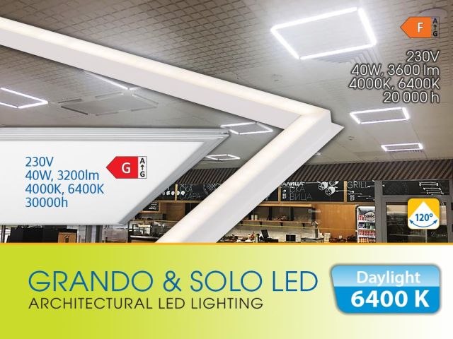 GRANDO LED panel and lighting frame SOLO LED in daylight 6400К