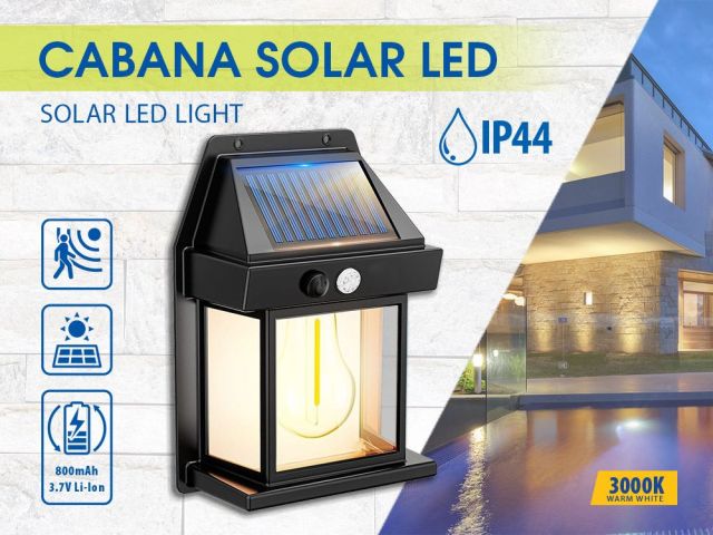 Соларно LED тяло със сензор за движение CABANA SOLAR LED