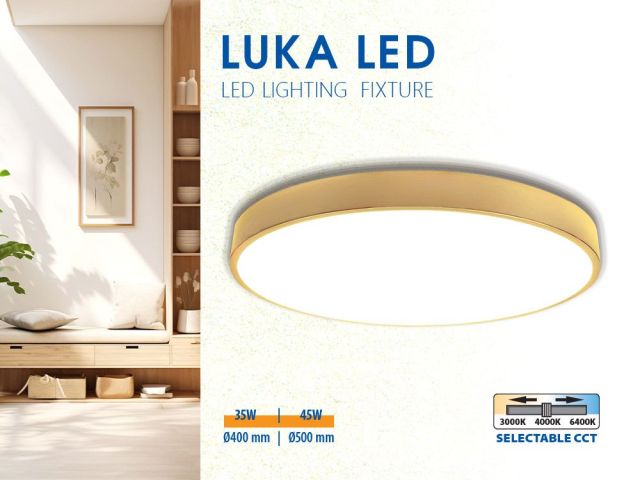 In line with the trends - LUKA LED in gold