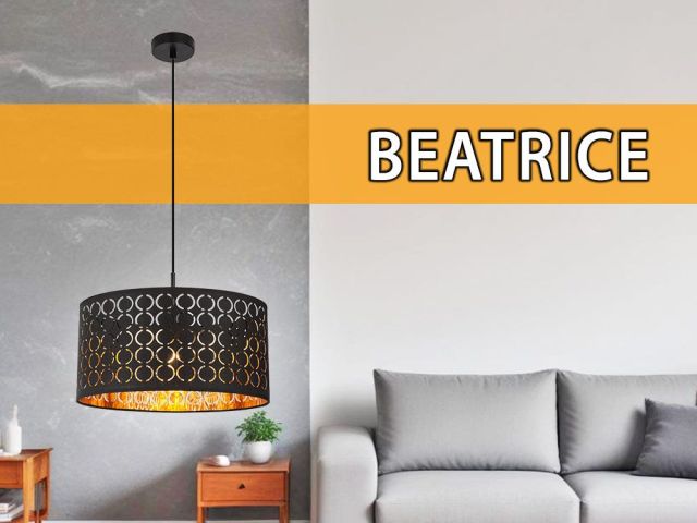 BEATRICE – interior detail in black and gold