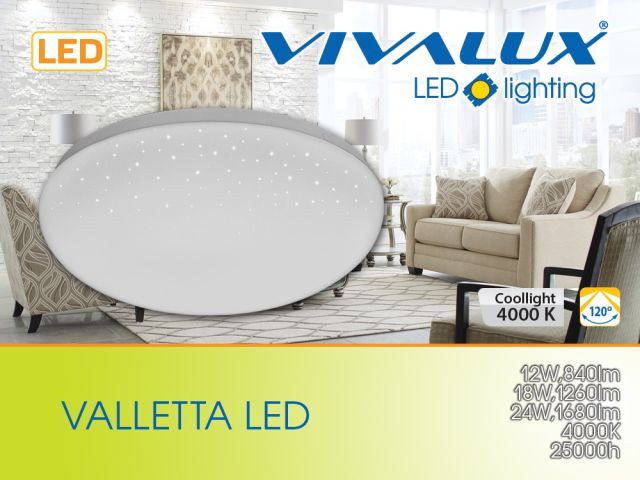 New decorative ceiling fixture VALLETTA LED
