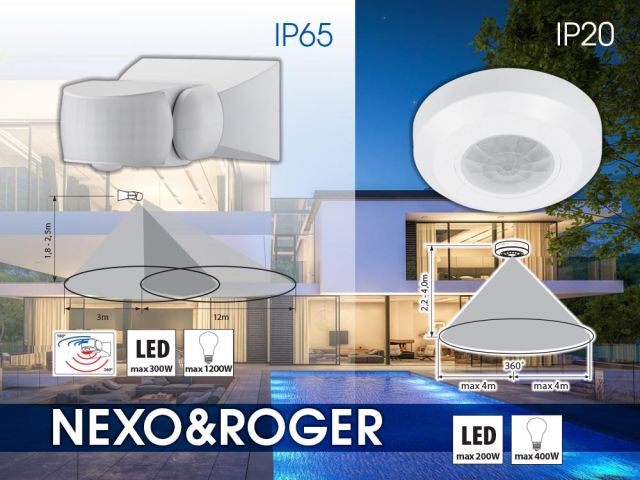 Нови сензори за движение ROGER SR36 и NEXO SR36