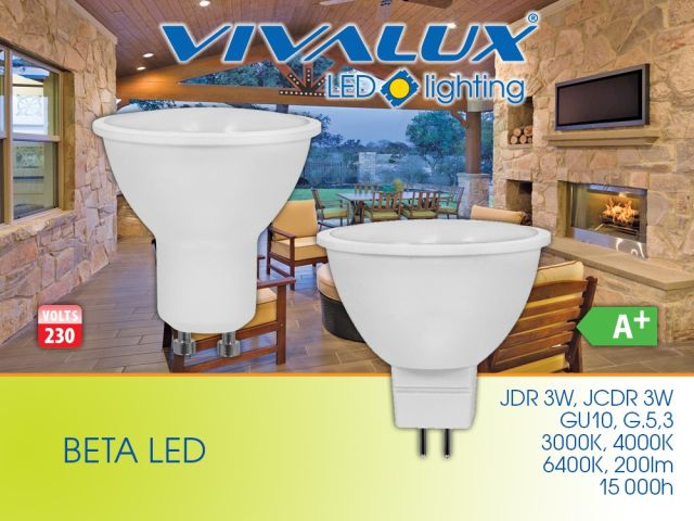 Икономична серия насочени LED лампи BETA LED 3W