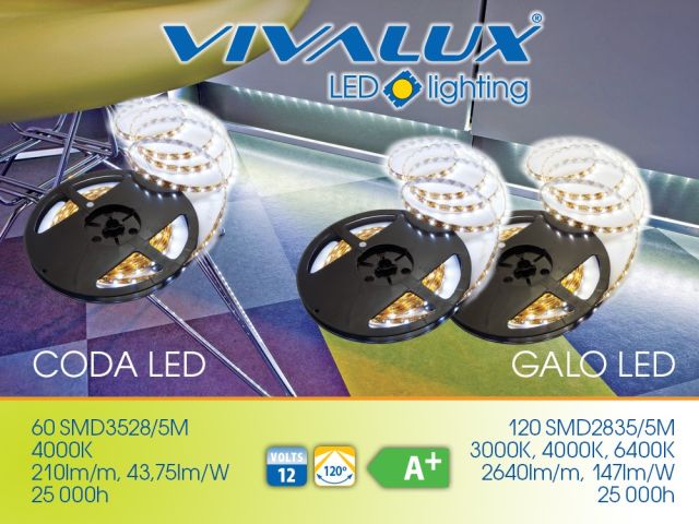 Нови LED ленти VIVALUX - GALO LED/CODA LED