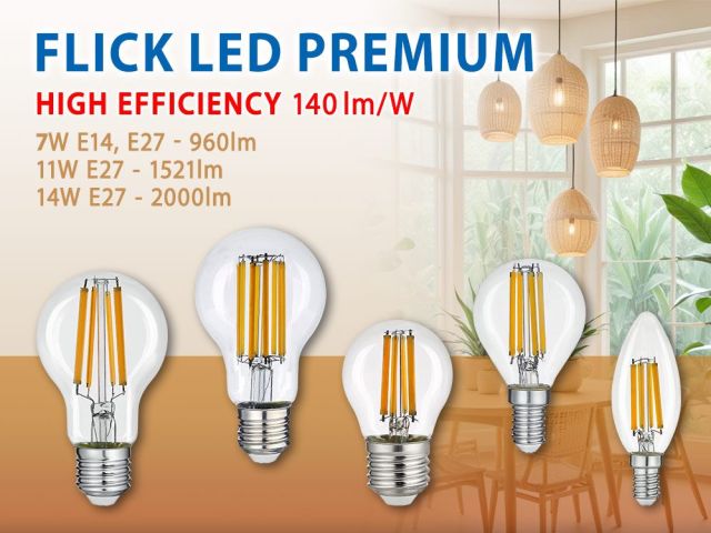 FLICK LED PREMIUM with high efficiency 140 lm/W