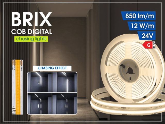 Впечатляващи светлинни ефекти с дигитална лента BRIX LED360 COB