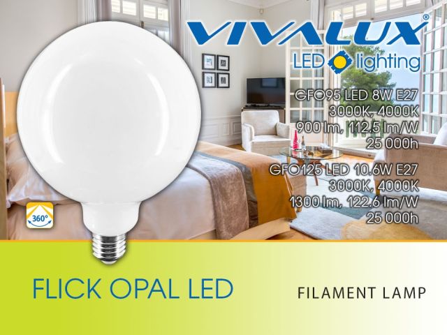 Нови LED филамент лампи FLICK OPAL LED