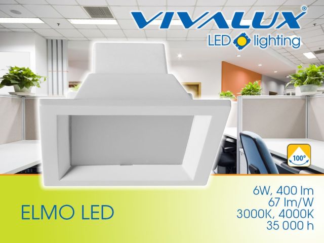 The square downlight ELMO LED 6W – formula for excellent illumination