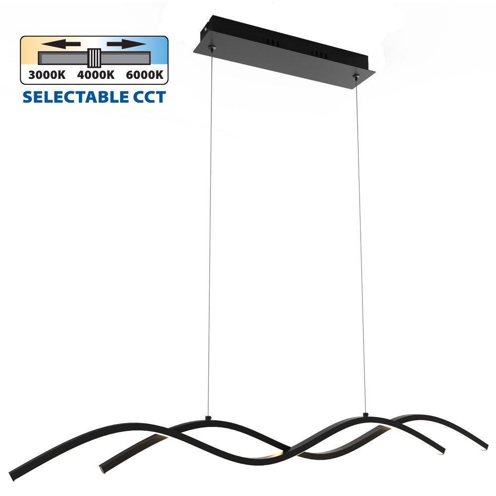 LED полилей LOARA LED ∙ 27W ∙ черно ∙ CCT-switch ∙ 3000-4000-6000K