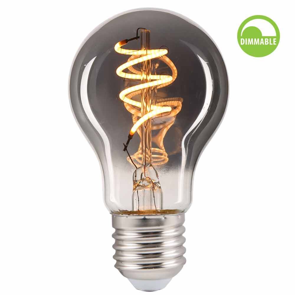 LED филамент лампа FLICK SMOKE LED ∙ AFS60 ∙ 4W ∙ 100lm ∙ E27 ∙ 1800K ∙ димируема