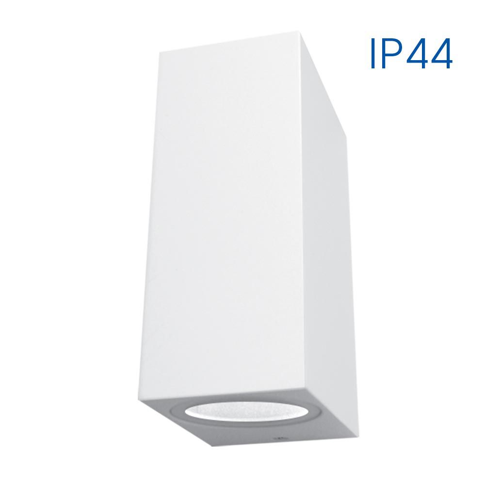 Wall light PORTO/SQ ∙ 2 x GU10 ∙ white ∙ IP44