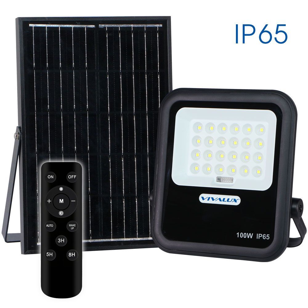 LED прожектор със соларен панел HECTOR SOLAR LED ∙ 100W ∙ 6400K ∙ IP65