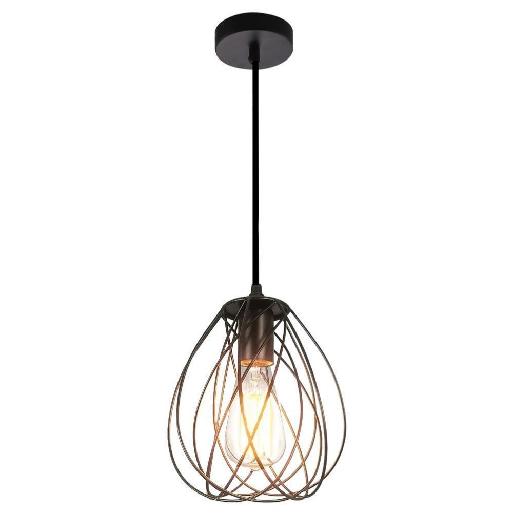 Suspension ALBA ∙ SSP760 ∙ 1хЕ27 ∙ decorative cage ∙ black
