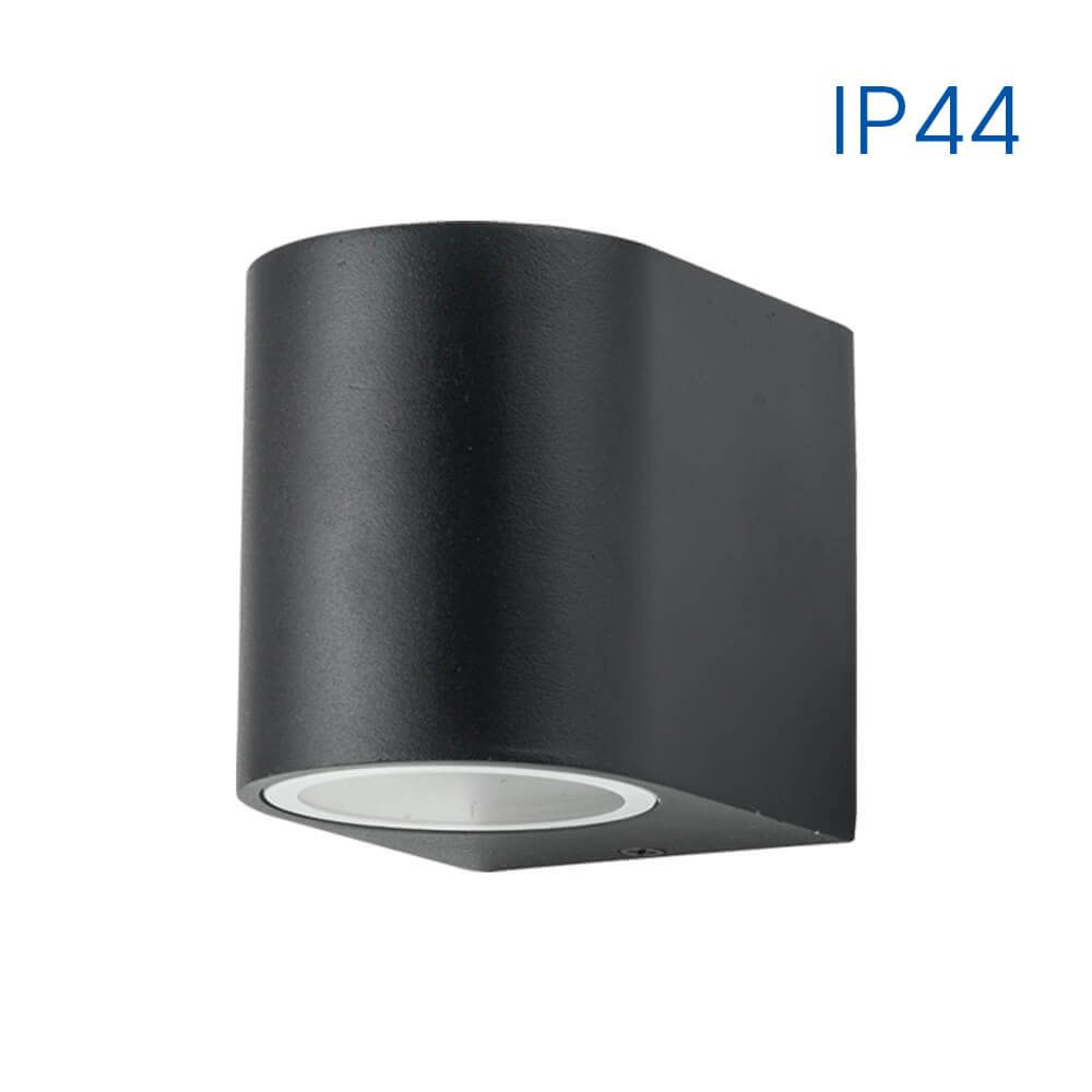 Wall light PORTO/R ∙ 1 x GU10 ∙ black ∙ IP44