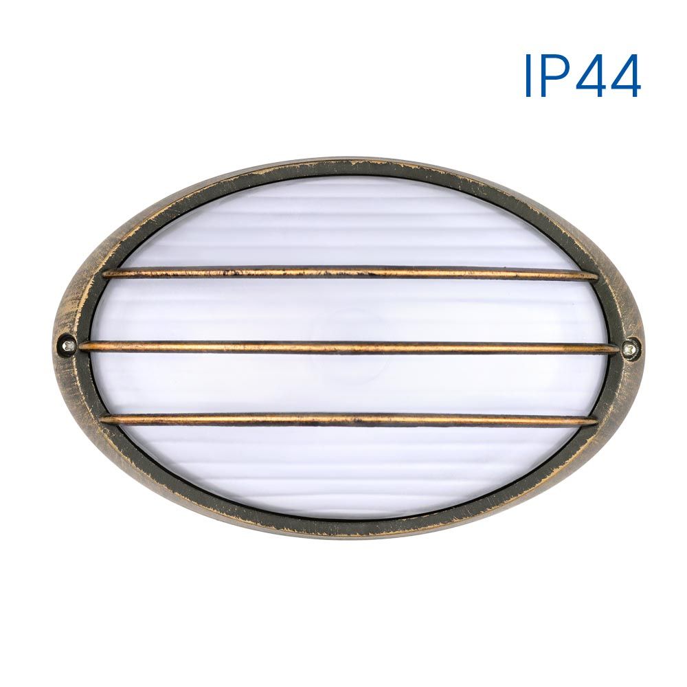 Wall fixture PETRA-2 ∙ 1 x E27 ∙ antique brass ∙ IP44
