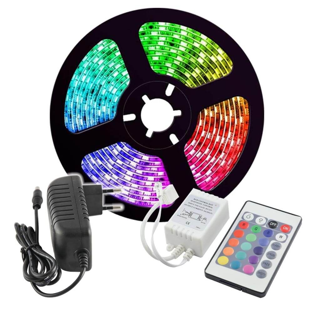 RGB strip+power supply+controller BAGRA LED ∙ 60 SMD5050 ∙ 5m ∙ set