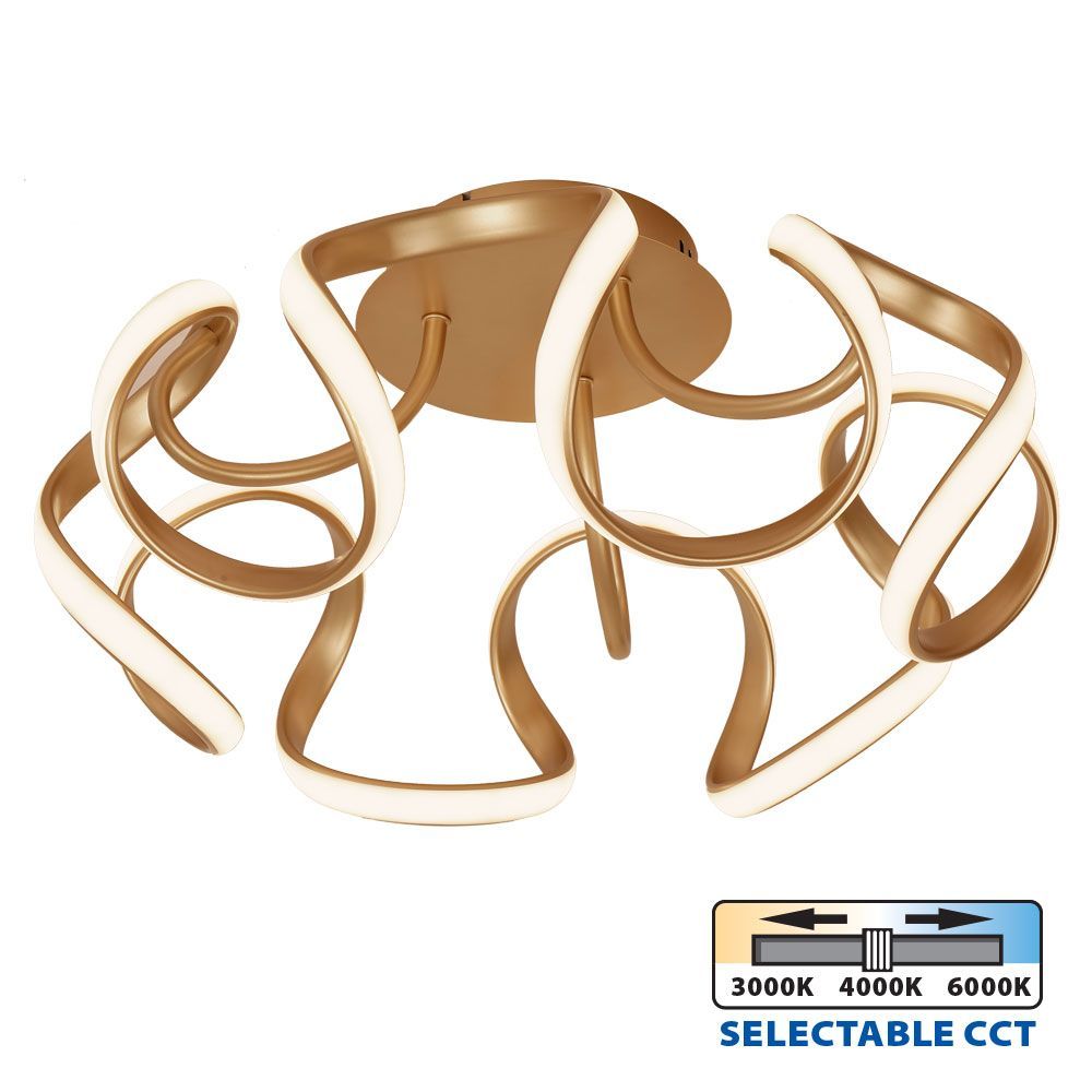 LED плафон MEANDRA-C LED ∙ 54W ∙ злато ∙ CCT-switch ∙ 3000-4000-6000K