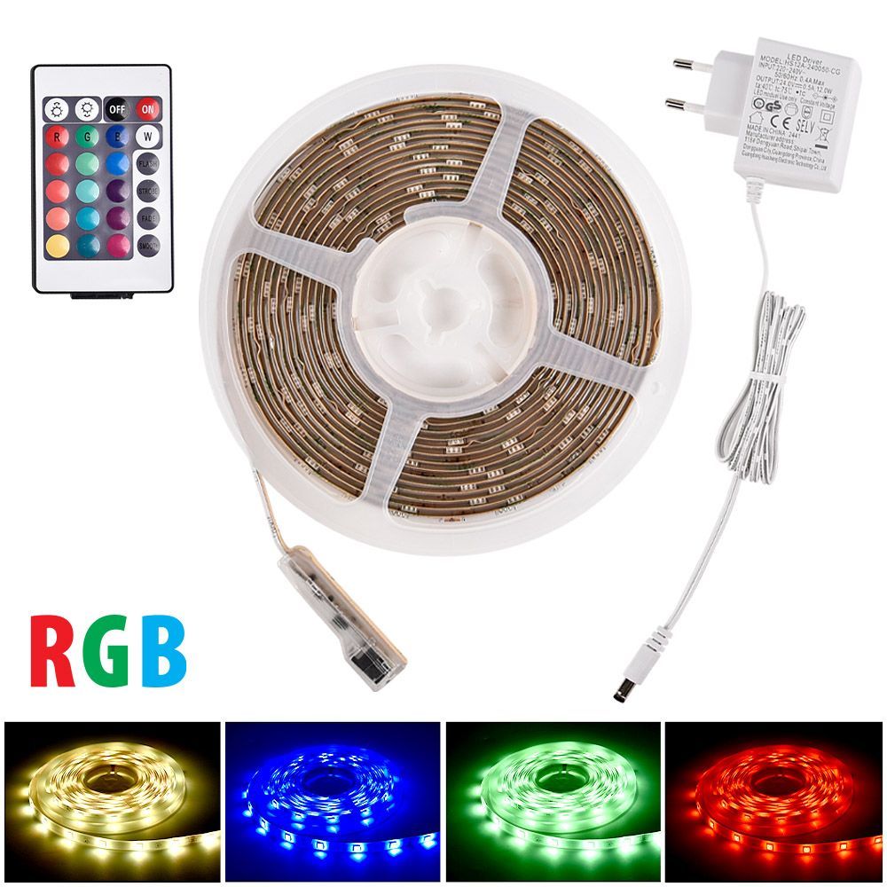 RGB strip+power supply+controller BAGRA LED ∙ 30 SMD5050 ∙ 5m ∙ set