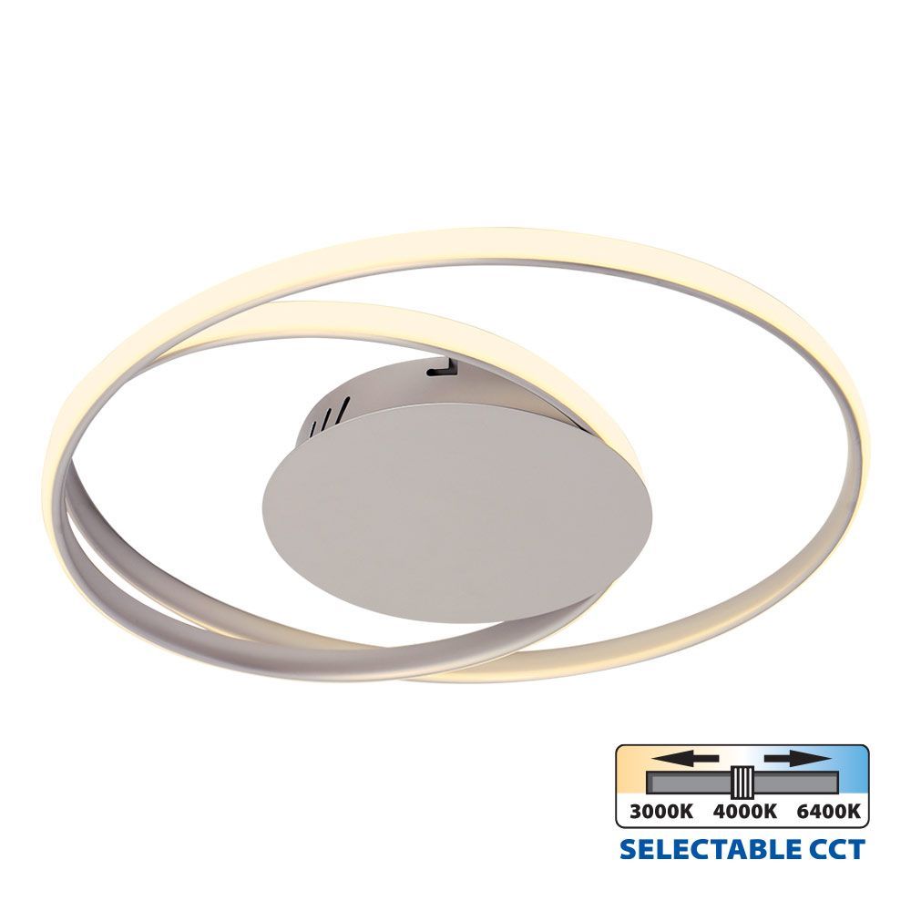 LED ceiling lighting fixture ODEON LED ∙ 38W ∙ 2405lm ∙ satin nickel ∙ CCT-SWITCH ∙ 3000K-4000K-6400K