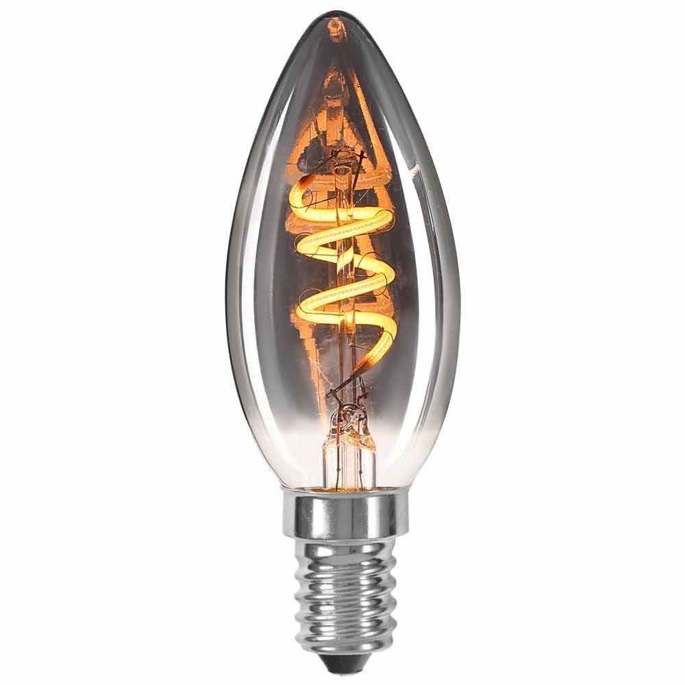 LED филамент лампа FLICK SMOKE LED ∙ BFS35 ∙ 2W ∙ 50lm ∙ E14 ∙ 1800K