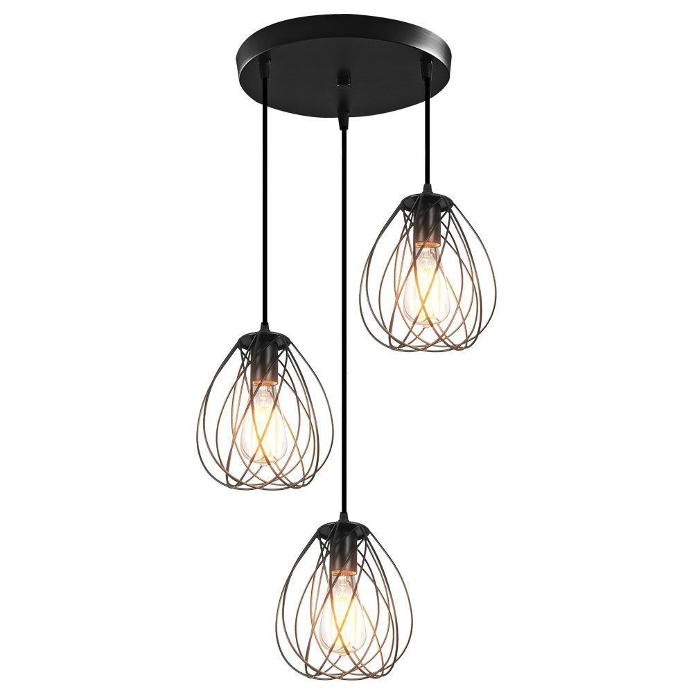 Suspension ALBA ∙ SSP761 ∙ 3хЕ27 ∙ decorative cage ∙ black
