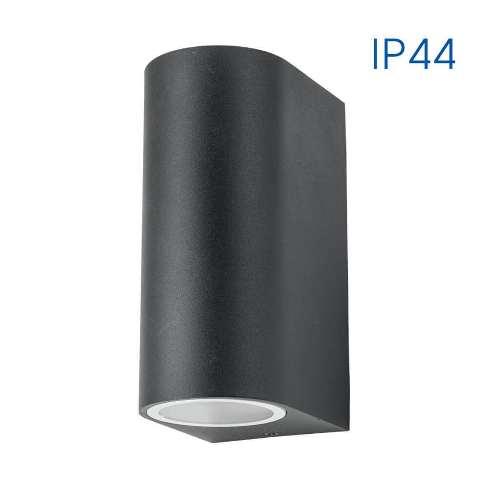 Wall light PORTO/R ∙ 2 x GU10 ∙ black ∙ IP44