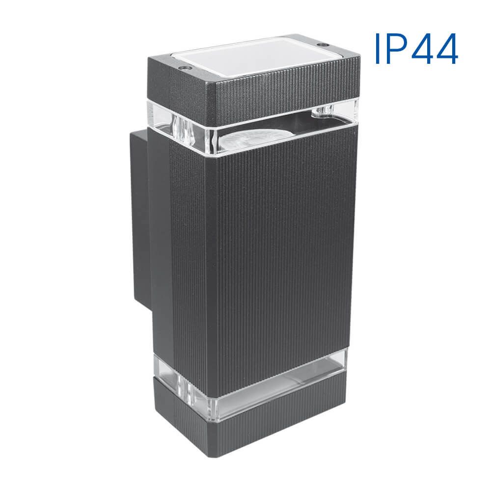 Wall light SIBIU ∙ 2xGU10 ∙ black ∙ IP44
