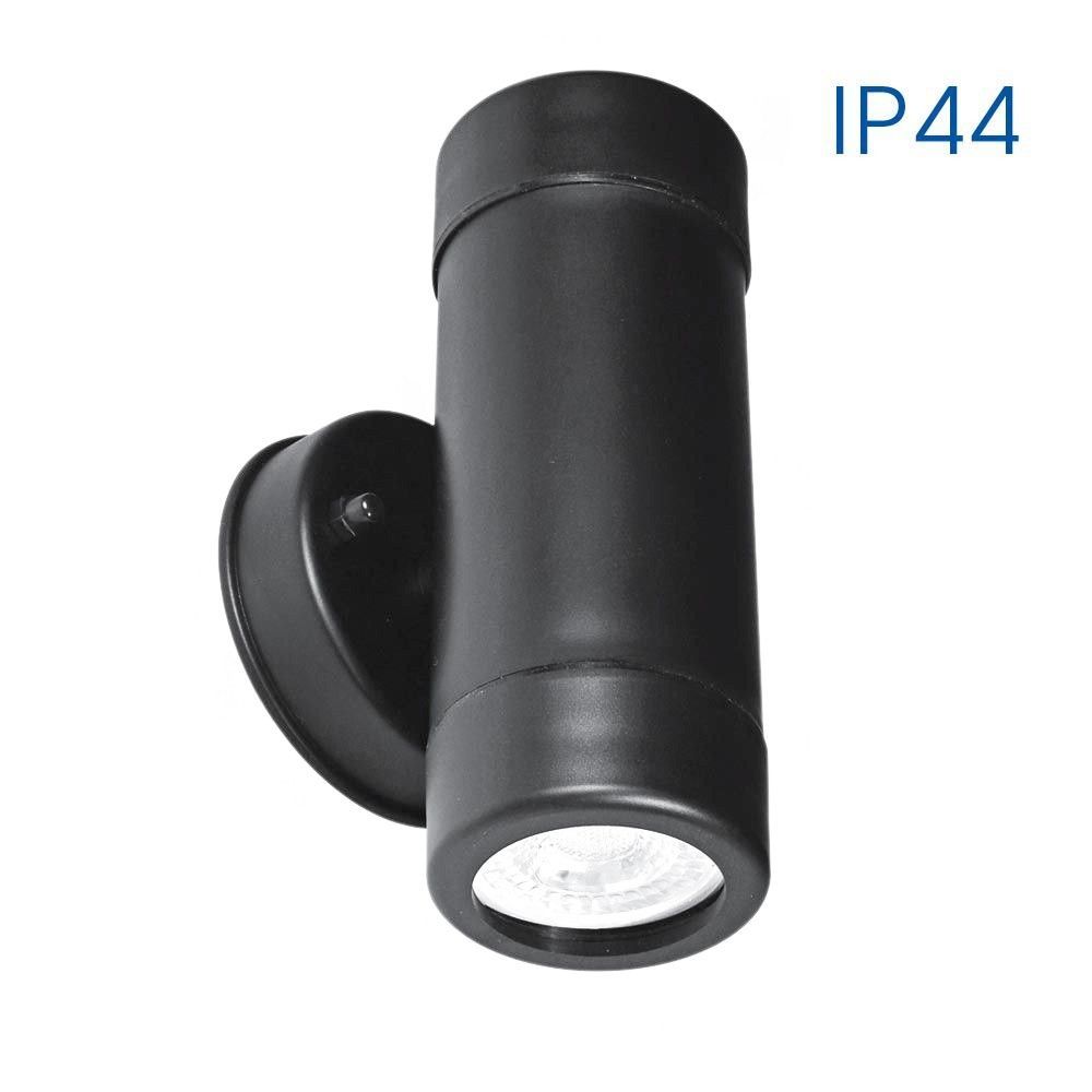 Facade lighting fixture NAVARA ∙ double ∙ 2xGU10 ∙ black ∙ IP44